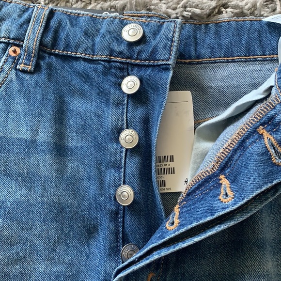 high waist 5 button denim shorts - Picture 5 of 5